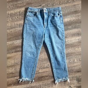 Madewell High Rise Slim Crop Boy Jeans - size 30